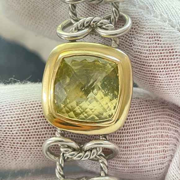 David Yurman Albion Chainmail Bracelet with Lemon Citrine 7" - Picture 2 of 10